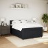 Cama box spring con colchón terciopelo negro 140x190