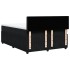 Cama box spring con colchón terciopelo negro 140x190