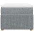 Cama box spring con colchón tela gris claro 90x190