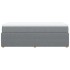 Cama box spring con colchón tela gris claro 90x190