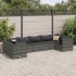 Set de muebles de jardín 7 pzas y cojines ratán sintético