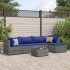 Set de muebles de jardín 6 pzas y cojines ratán sintético