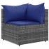 Set de muebles de jardín 6 pzas y cojines ratán sintético