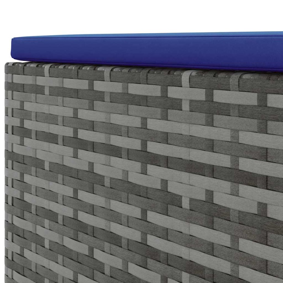 Set de muebles de jardín 6 pzas y cojines ratán sintético