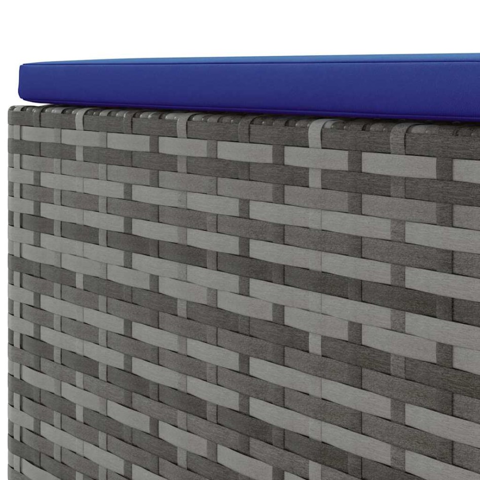 Set de muebles de jardín 8 pzas y cojines ratán sintético