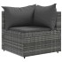 Set de muebles de jardín 9 pzas y cojines ratán sintético
