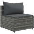 Set de muebles de jardín 9 pzas y cojines ratán sintético