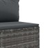 Set de muebles de jardín 9 pzas y cojines ratán sintético