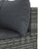Set de muebles de jardín 9 pzas y cojines ratán sintético