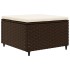 Set muebles de jardín 6 piezas y cojines ratán sintético