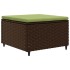 Set muebles de jardín 7 piezas y cojines ratán sintético