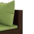 Set muebles de jardín 7 piezas y cojines ratán sintético