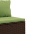 Set muebles de jardín 6 piezas y cojines ratán sintético