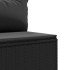 Set muebles de jardín 6 piezas y cojines ratán sintético