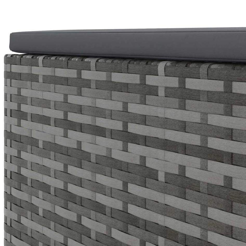 Set de muebles de jardín 7 pzas y cojines ratán sintético