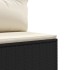 Set muebles de jardín 6 piezas y cojines ratán sintético