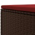 Set muebles de jardín 6 piezas y cojines ratán sintético