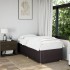 Estructura de cama sin colchón tela marrón oscuro 90x190