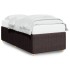Estructura de cama sin colchón tela marrón oscuro 90x190