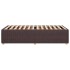 Estructura de cama sin colchón tela marrón oscuro 90x190