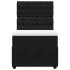 Cama box spring con colchón terciopelo negro 100x200