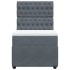 Cama box spring con colchón terciopelo gris oscuro 90x200
