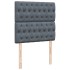 Cama box spring con colchón terciopelo gris oscuro 90x200