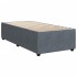 Cama box spring con colchón terciopelo gris oscuro 90x200
