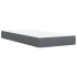 Cama box spring con colchón terciopelo gris oscuro 90x200