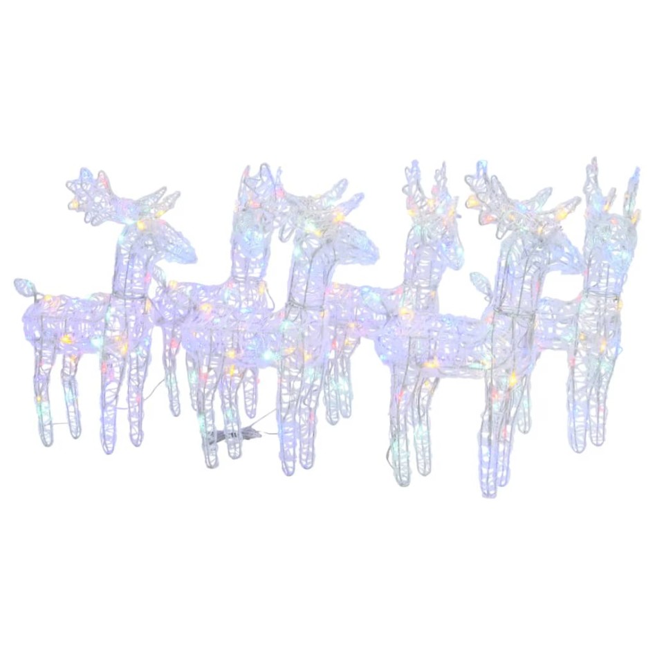 Renos de Navidad 6 unidades 240 LED acrílico