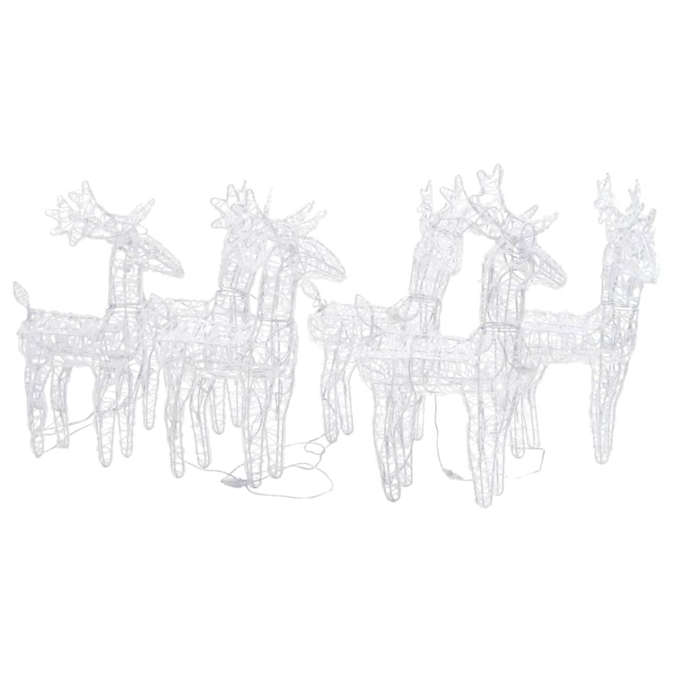 Renos de Navidad 6 unidades 240 LED acrílico