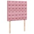 Cama box spring con colchón terciopelo rosa 80x200