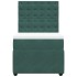Cama box spring con colchón terciopelo verde oscuro 90x200