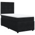 Cama box spring con colchón terciopelo negro 100x200