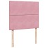Cama box spring con colchón terciopelo rosa 120x190