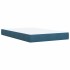 Cama box spring con colchón terciopelo azul oscuro 120x200