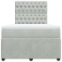 Cama box spring con colchón terciopelo gris claro 120x200
