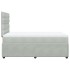 Cama box spring con colchón terciopelo gris claro 120x200