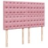 Cama box spring con colchón terciopelo rosa 140x200