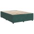 Cama box spring con colchón terciopelo verde oscuro 140x200