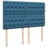 Cama box spring con colchón terciopelo azul oscuro 140x200
