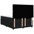 Cama box spring con colchón terciopelo negro 140x190