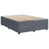 Cama box spring con colchón terciopelo gris oscuro 140x190