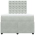 Cama box spring con colchón terciopelo gris claro 120x190