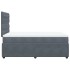Cama box spring con colchón terciopelo gris oscuro 120x190