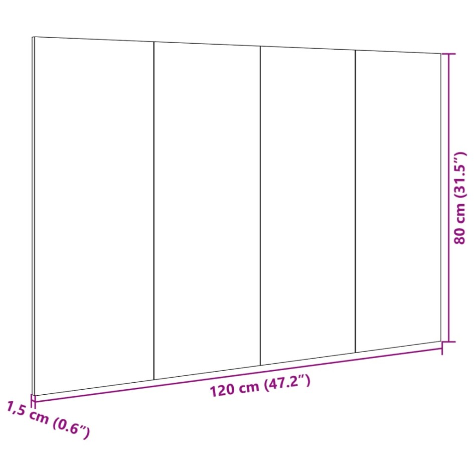 Cabecero de cama con mesitas madera de ingeniería blanco 120