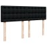 Cama box spring con colchón tela negro 160x200