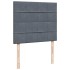 Cama box spring con colchón terciopelo gris oscuro 120x200