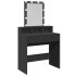 Tocador con luces LED negro 80x41x144,5