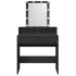 Tocador con luces LED negro 80x41x144,5